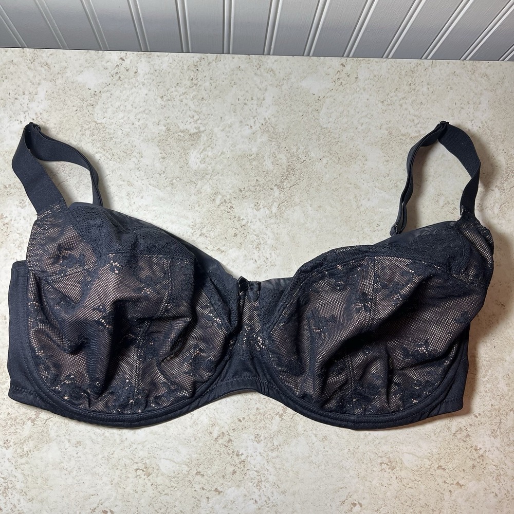 UNDERSTANCE Chic Black Lace Unlinedโ Underwire Bra Comfort Luxe Intimates Sz 32M